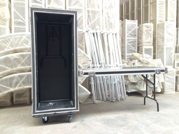 Black 28U Amplifier Anti Shock Rack Flight Case With Two Pieces Of Tables 9mm Thickness Plywood