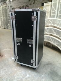 Black 28U Amplifier Anti Shock Rack Flight Case With Two Pieces Of Tables 9mm Thickness Plywood