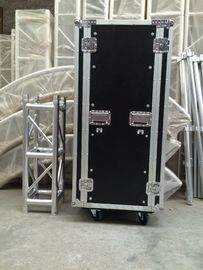 Black 28U Amplifier Anti Shock Rack Flight Case With Two Pieces Of Tables 9mm Thickness Plywood