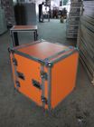 Cajas de herramienta de aluminio del Presidente anaranjado de la madera contrachapada 2 en una con 4" ruedas fuertes del PVC